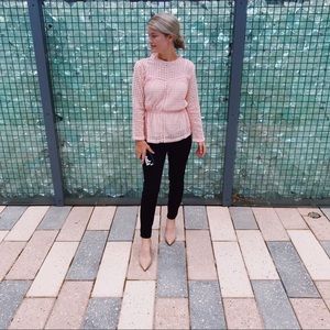 J.Crew pink eyelet top